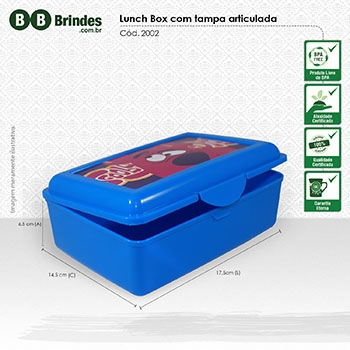 Marmita Lunch Box com tampa articulada